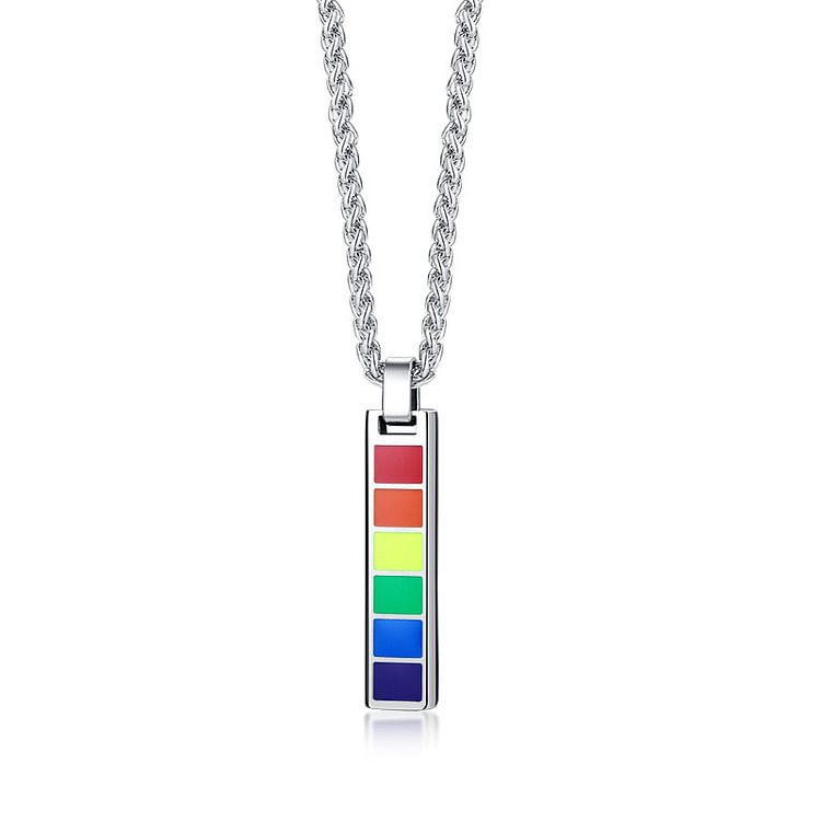 LGBT Gay Pride Jewelry Rainbow Pendant Necklace