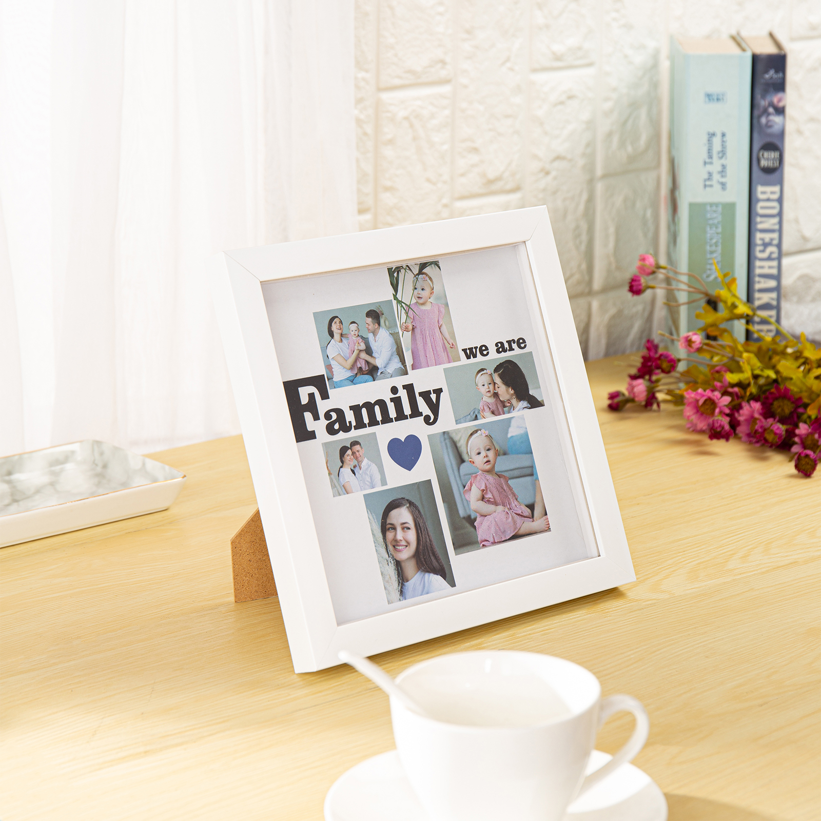 Custom 6 Photos Family Photo Frame Desk Decoration