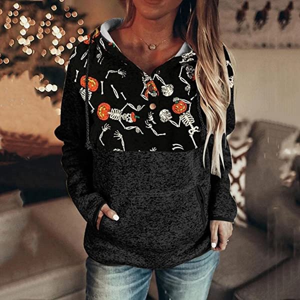felwors Hoodies for Women,Womens Long Sleeve Sweatshirts Drawstring Loose Pullover Oversized Winter Sweater with Pockets 