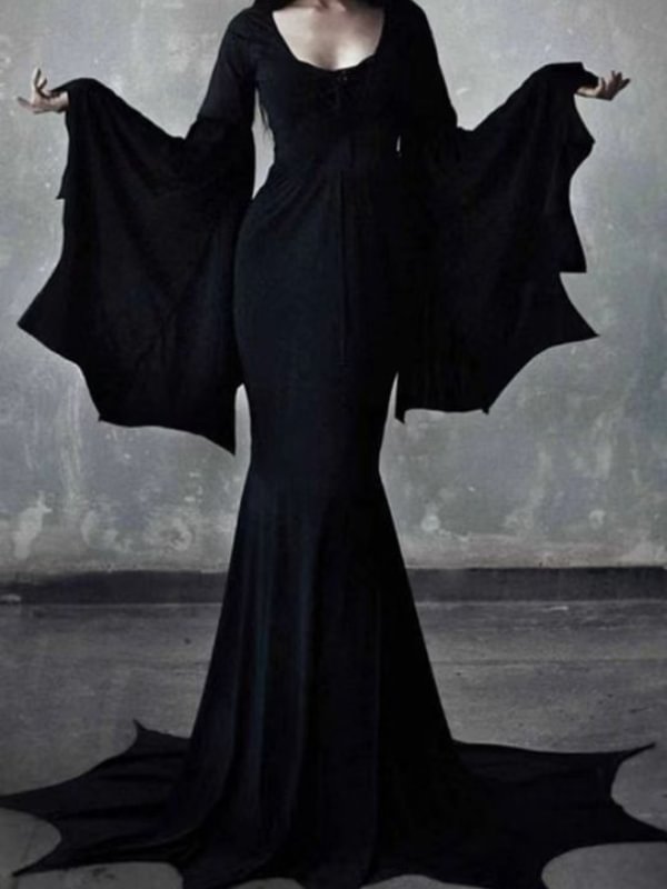 Halloween Cosplay Witch Costume Gothic Bodycon Dress