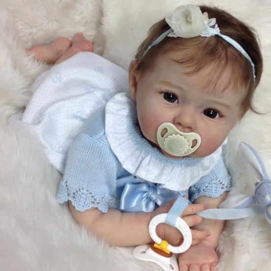  [Holiday Specials] Realistic 20'' Adelina Soft Touch Reborn Baby Doll Girl - So Truly Lifelike Baby with Brown Hair - Reborndollsshop.com®-Reborndollsshop®