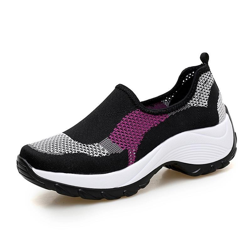 Women Breathable Mesh Running Wearable Casual Shoes - vzzhome