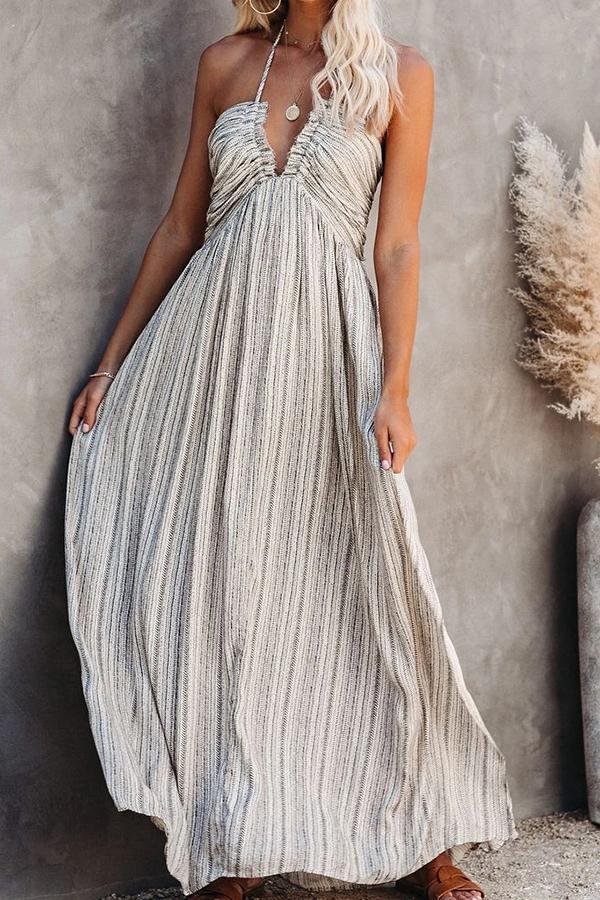 Wrapped Chest Strap Maxi Dress P16433