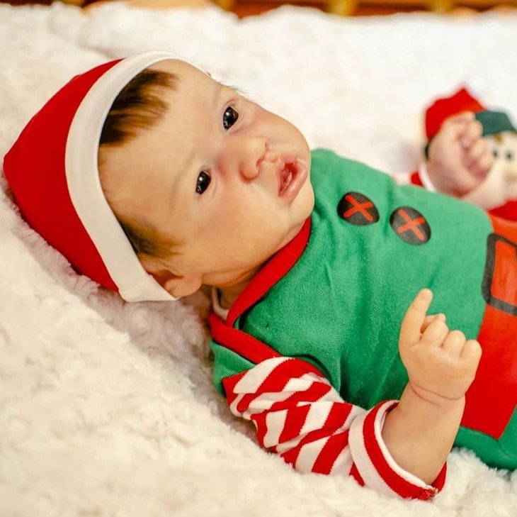 [Christmas Specials]20" Real Lifelike and Cute Silicone Vinyl Reborn Awake  Baby Girl Marian,Christmas Gift