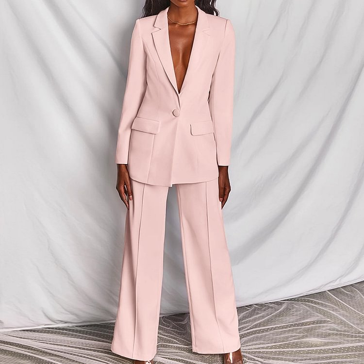 women's Fashion Casual Blazer Suit Sets