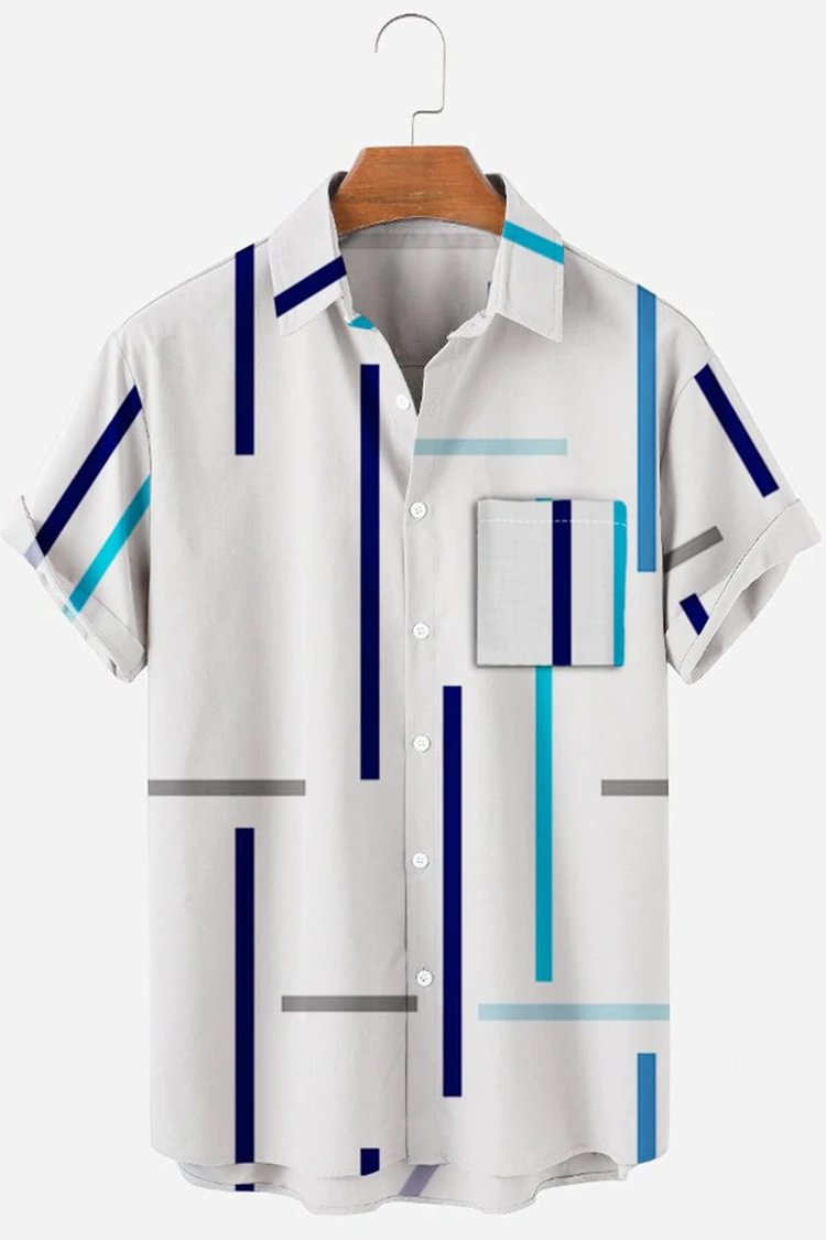 Tiboyz Multicolor Lined Short Sleeve Shirt