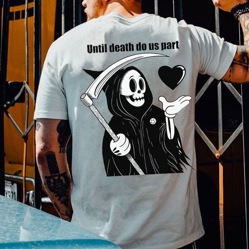 Until Death Do Us Part Printed Casual Men's T-shirt - Krazyskull