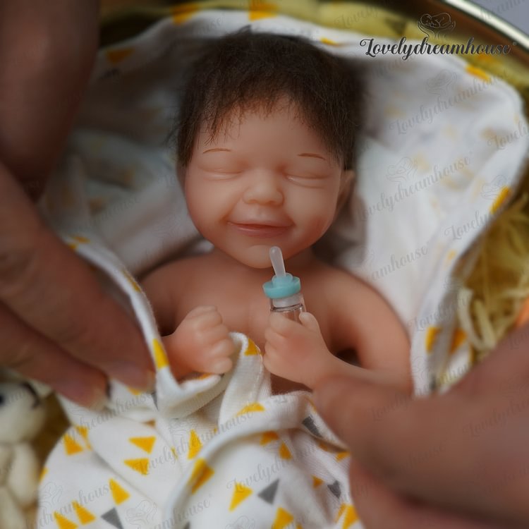  [Kids Reborn Gift] 6'' laura Soft Full Silicone Body Doll Miniature Baby Girl - Reborndollsshop.com®-Reborndollsshop®