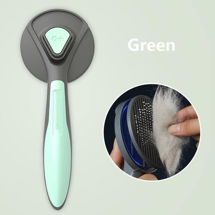 One Key Pet Cat Hair Removal Comb Self Cleaning Special Steel Needle Brush - tree - Codlins