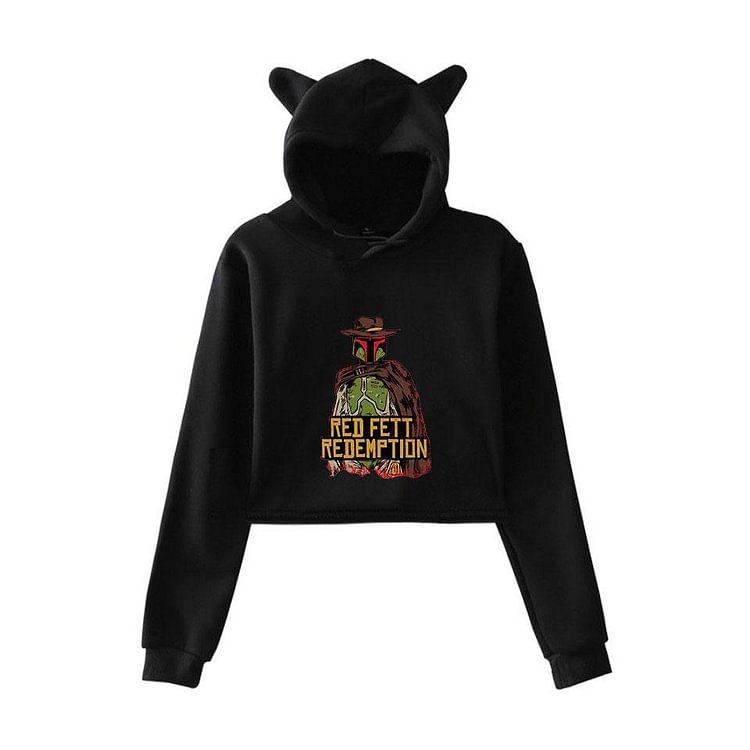Brawl Stars Cropped Hoodie Cat Ear Sweatshirt For Adults/Youth-Mayoulove