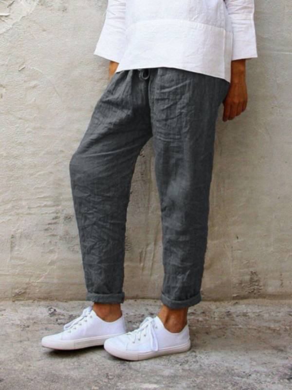 Solid Color Loose Casual Pants