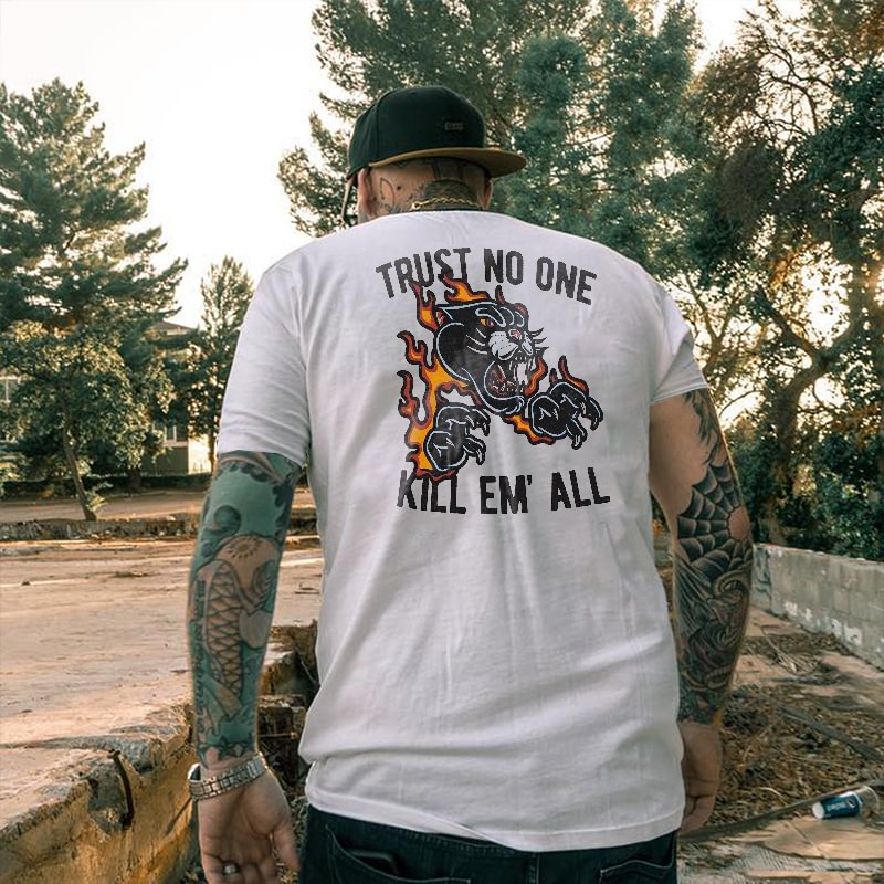 UPRANDY Trust No One Kill En' All Printed Casual Men's Short-Sleeved T-shirt -  UPRANDY