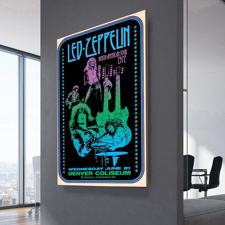 Led Zeppelin North American Tour 1972 Canvas Wall Art
