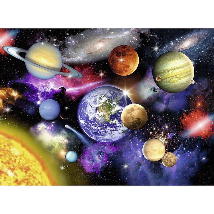 Novelty Planets - Round Drill Diamond Painting - 30*40CM