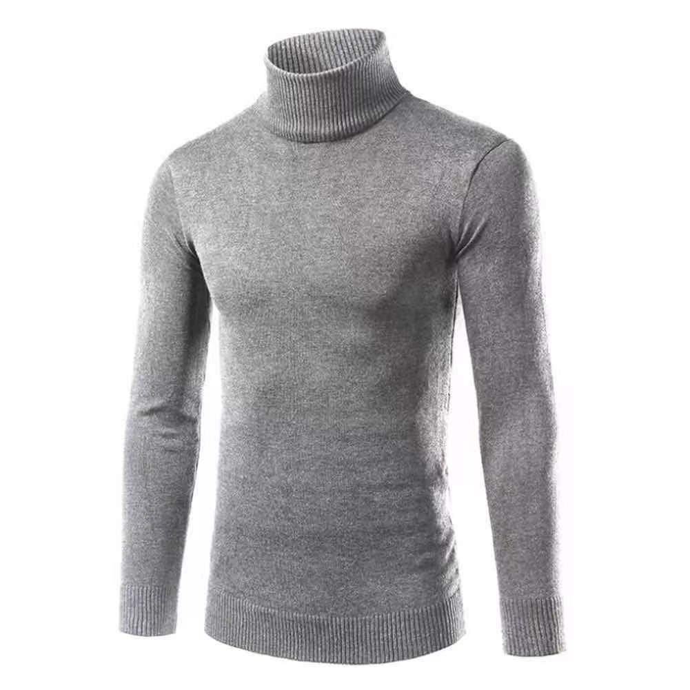 Men's Turtleneck Solid Color Sweater-Corachic
