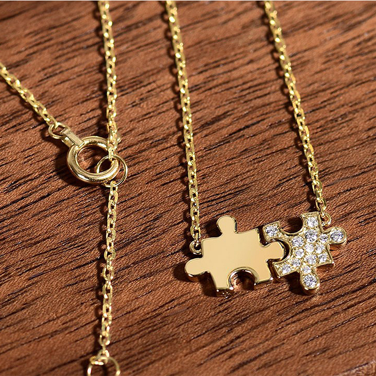 For Sister - S925 You are My Missing Piece Puzzle Necklace