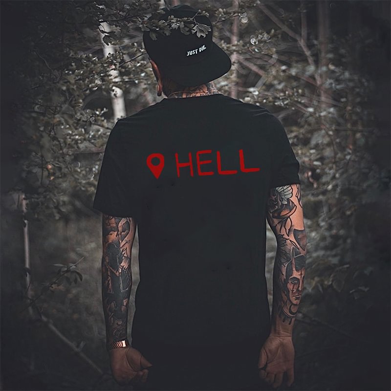 Hell Printed T-shirt - Cloeinc