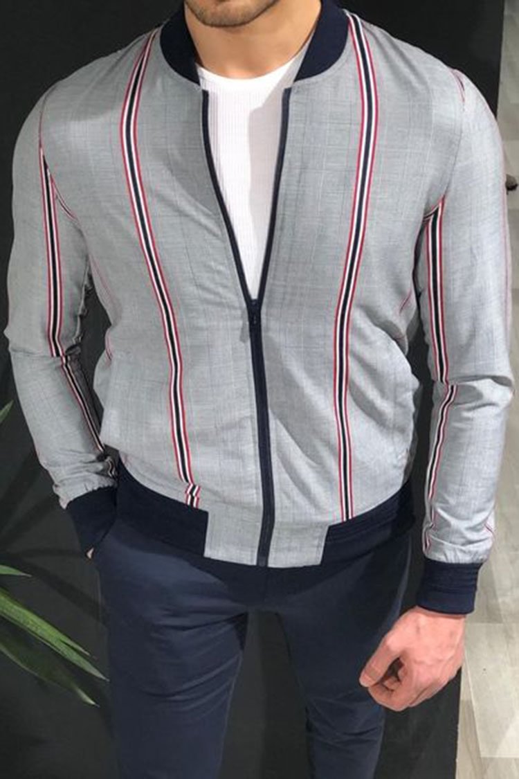 Tiboyz Colored Striped Long Sleeve Jacket