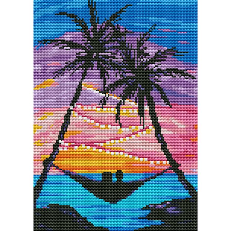 Seascape Sunset-11Ct Stamped Cross Stitch-40*30CM