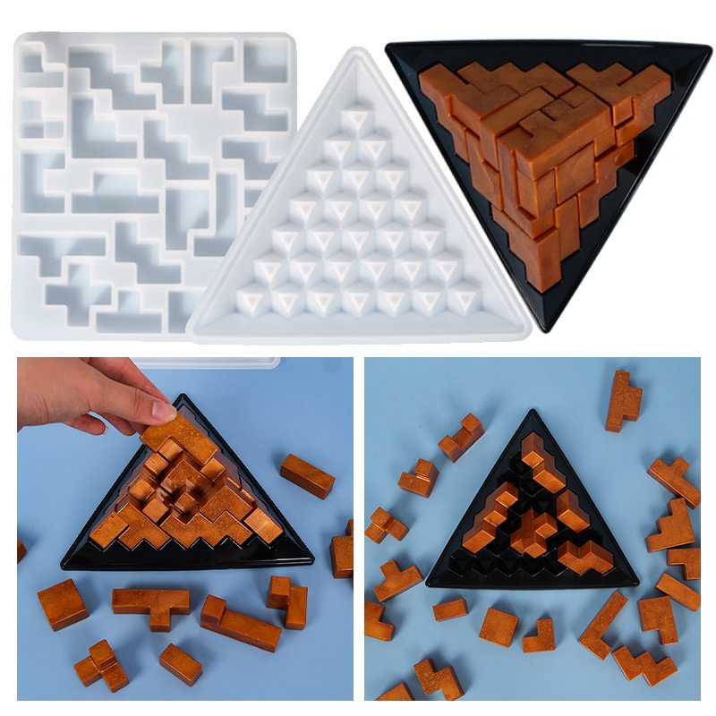 Pyramid Puzzle Toy Resin Mold Set
