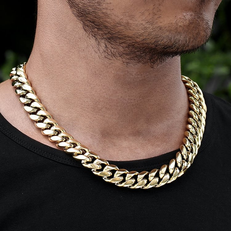 16MM Stainless Steel Curb Miami Cuban Link Chain