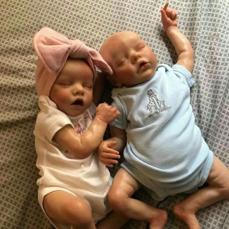  17'' So Truly Lifelike Twins  Tamika and Gaborne Reborn Baby Doll Girl - Reborndollsshop.com-Reborndollsshop®