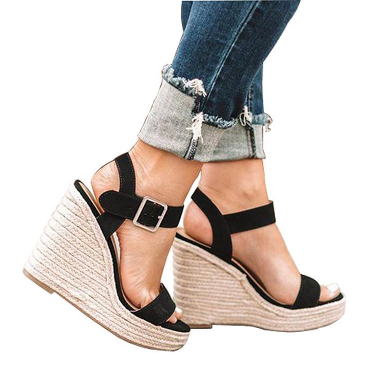 Women's Elegant Word Sandals With Wedge Heel