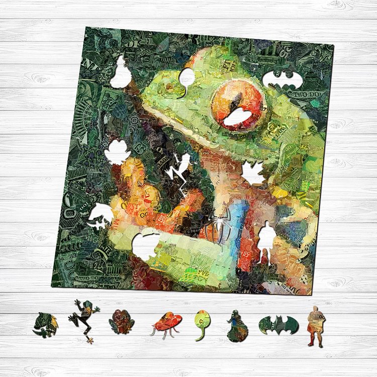 Money Frog Wooden Puzzle