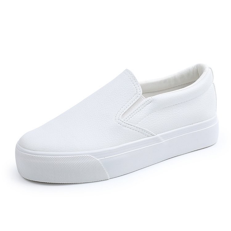 Slip-on White Canvas Women's Sneakers