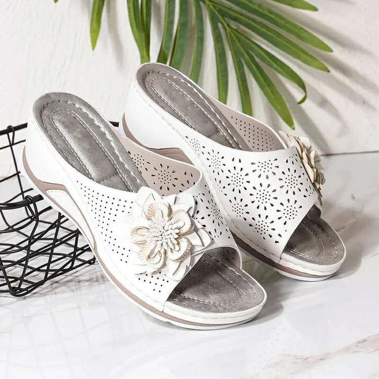 Footbed Comfortable Floral Sandals