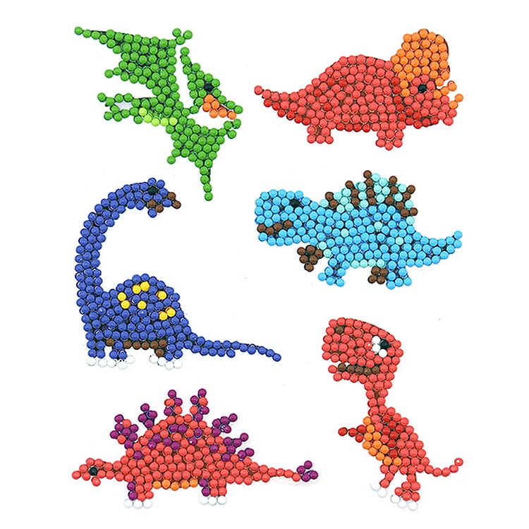 6pcs Dinosaur World - 5D DIY Craft Sticker