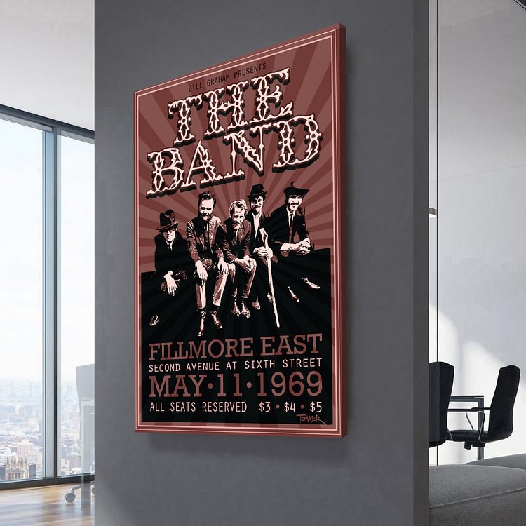 The Band Fillmore East Concert Poster Canvas Wall Art