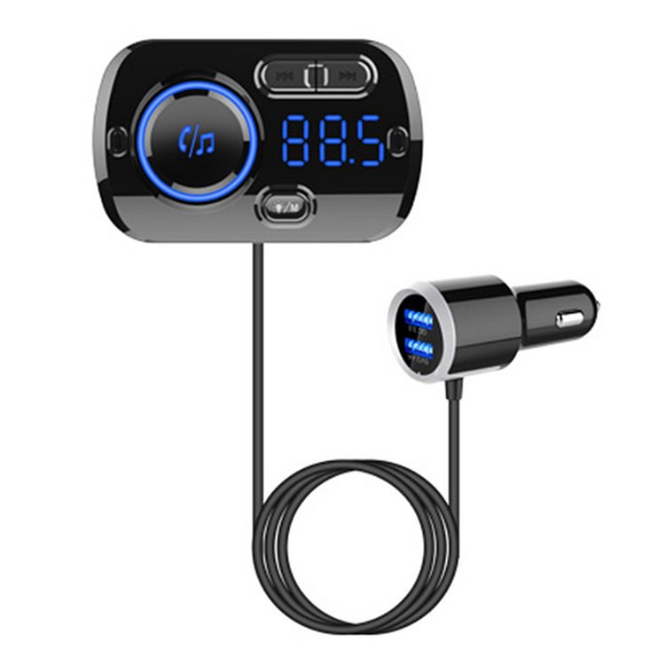BC49BQ Car Bluetooth Receiver FM Transmitter MP3 Dual USB Power Adapter