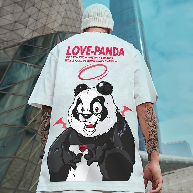 Tide brand panda national tide panda short-sleeved T-shirt