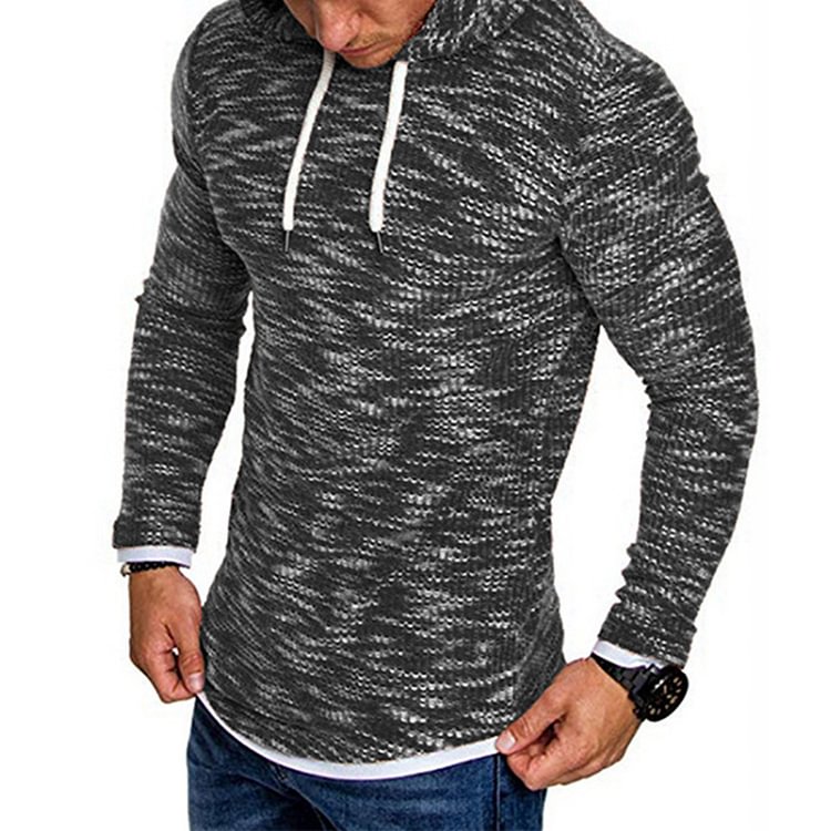 BrosWear Men's Hooded Pullover Sweater