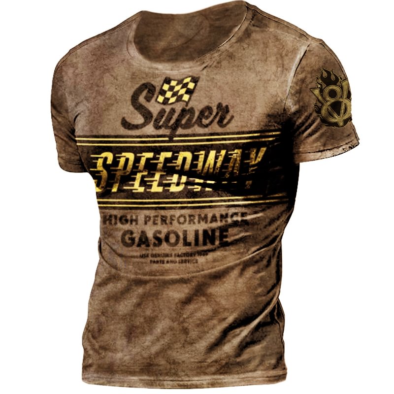 Speedway Gasoline Mens vintage print T-shirt / [viawink] /