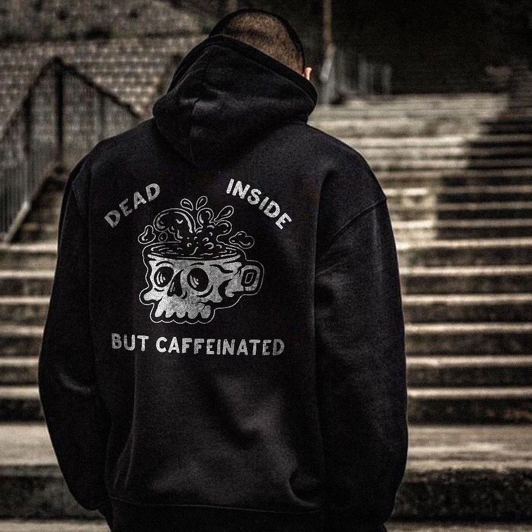 UPRANDY Dead Inside But Caffeinated Men's Hoodie -  UPRANDY