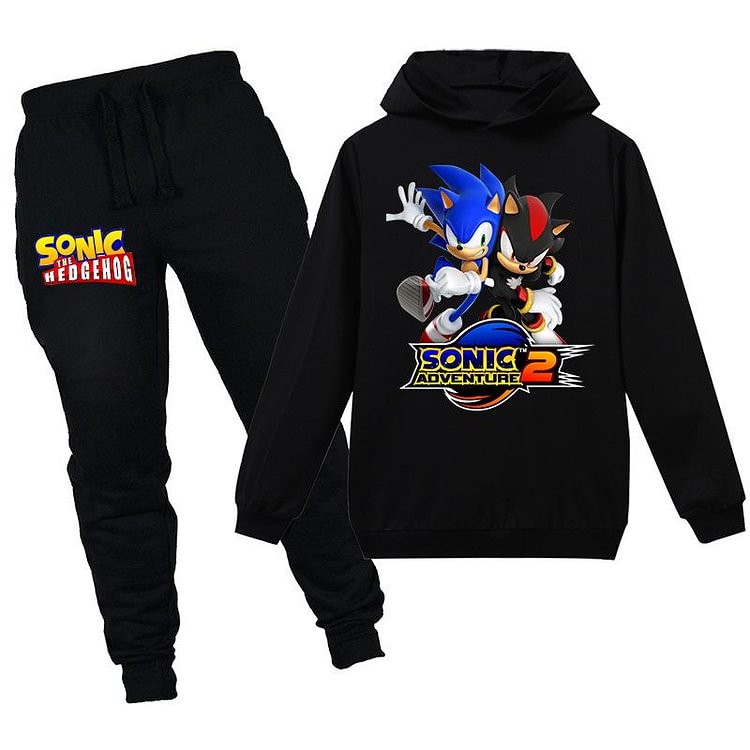 Mayoulove Kids sonic adventure 2 Hooded shirt with pants-Mayoulove