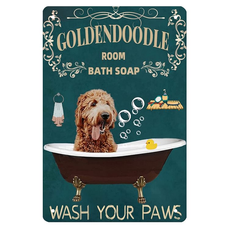 Goldendoodle Room Bath Soap - Vintage Tin Signs/Wooden Signs - 20x30cm & 30x40cm