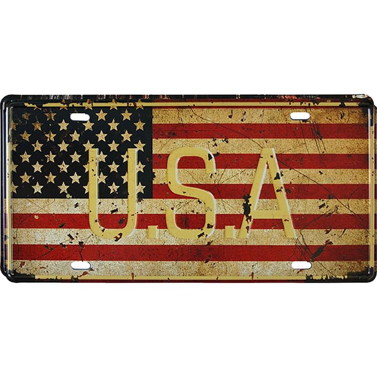 National Flag - Car Plate License Tin Signs/Wooden Signs - 30x15cm