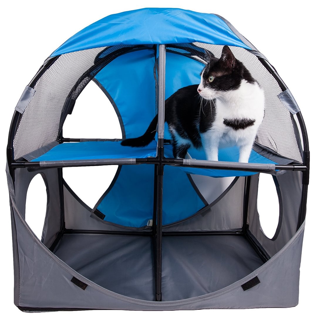 Pet Life Kitty-play Obstacle Travel Collapsible Soft Folding Pet Cat House