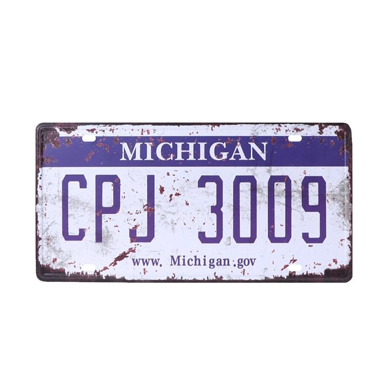 CPJ- Car Plate License Tin Signs/Wooden Signs - 30x15cm