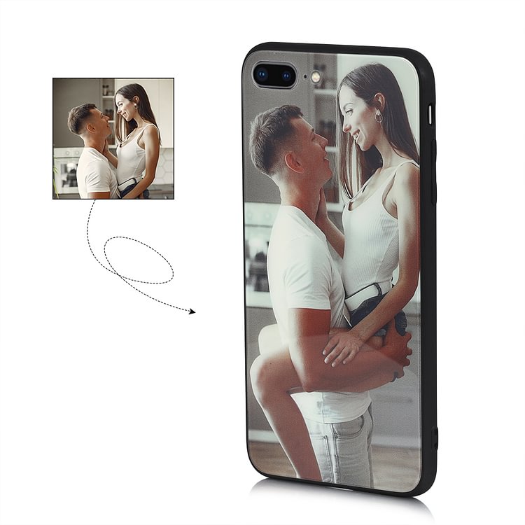 IPhone 8 Plus Custom Photo Protective Phone Case Glass Surface