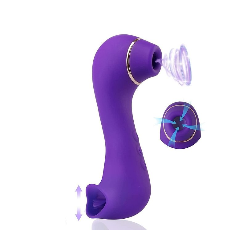 Clitoral Sucking & Licking G Spot Vibrator for Double Stimulation