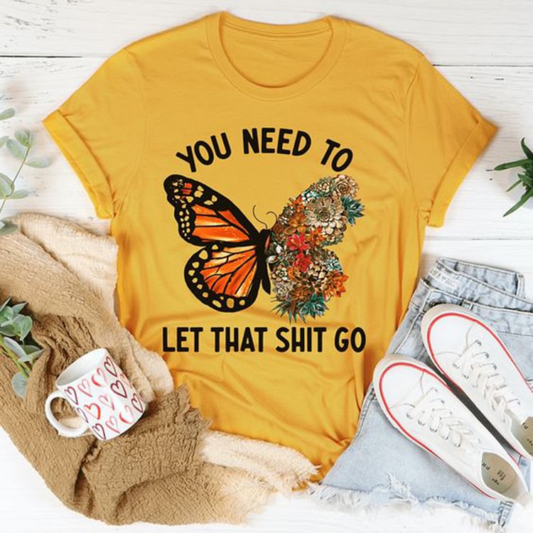 BrosWear Women's Butterfly Character Print Crew Neck T-Shirt