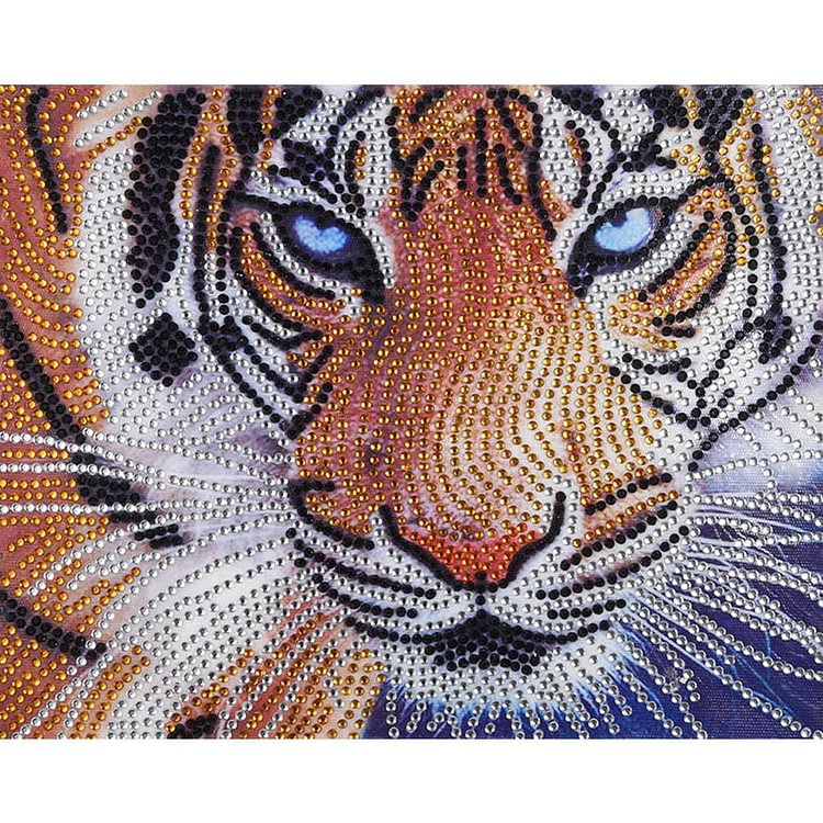 Tiger Special Part Drill Diamond Painting 25X30CM(Canvas)-gbfke