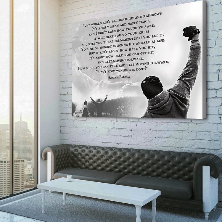 Rocky Balboa Quote Movie Canvas Wall Art
