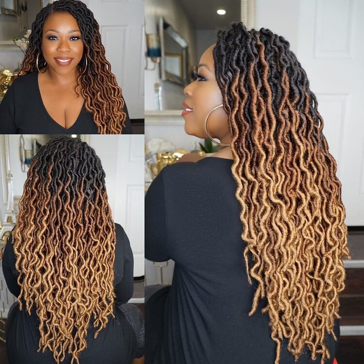 Loveme Hair Pre Twisted Hair Braiding DIY Goddess Faux Locs Wigs For 