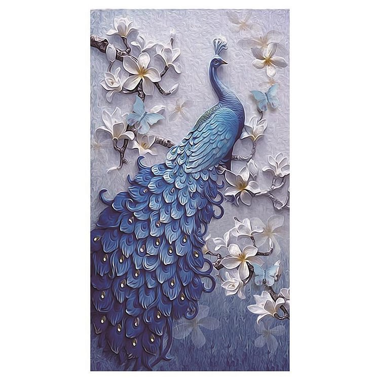Animal Peacock - Partial Round Drill Diamond Painting - 30x48cm(Canvas)