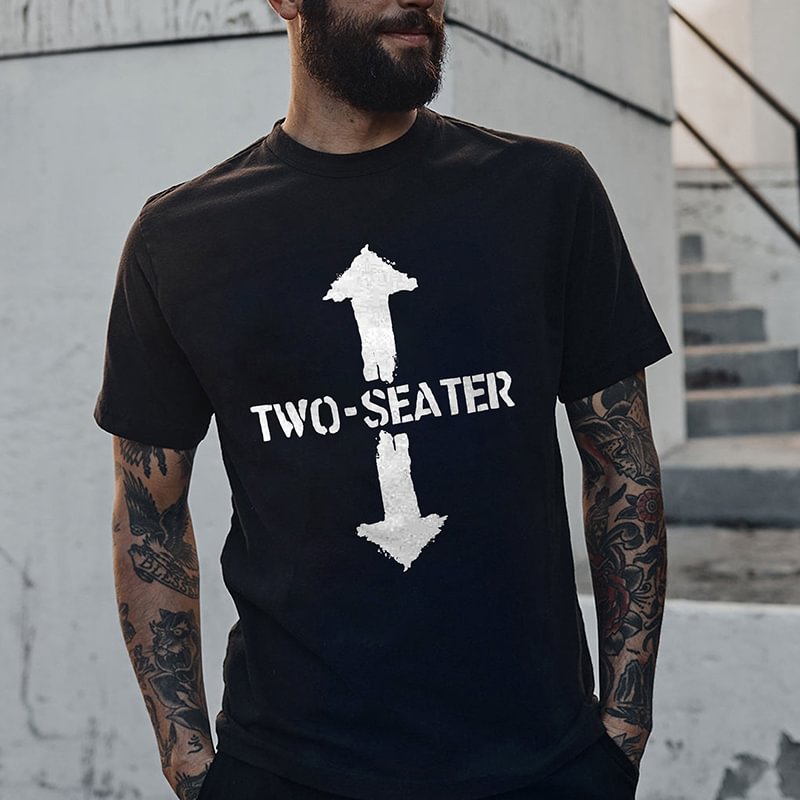 Two-seater Print Arrow Icons Men's T-shirt -  UPRANDY